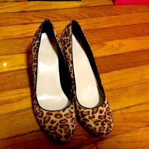 Size 10 Cole Haan real cow dyed wedge heels